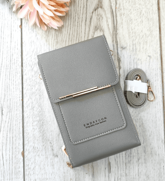 Bolso Tipo Billetera Gris