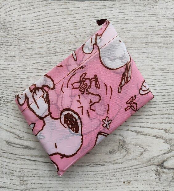 Bolsa Plegable Grande Snoopy Rosado