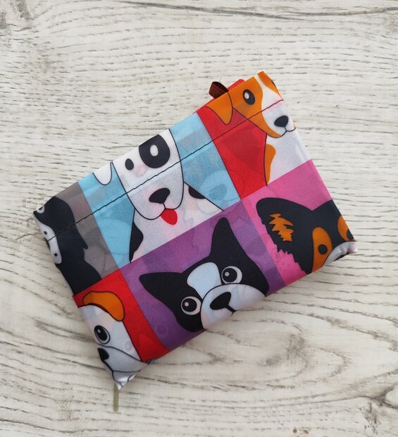 Bolsa Plegable Grande Collage Perritos