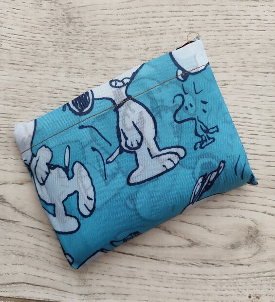 Bolsa Plegable Grande Snoopy Azul
