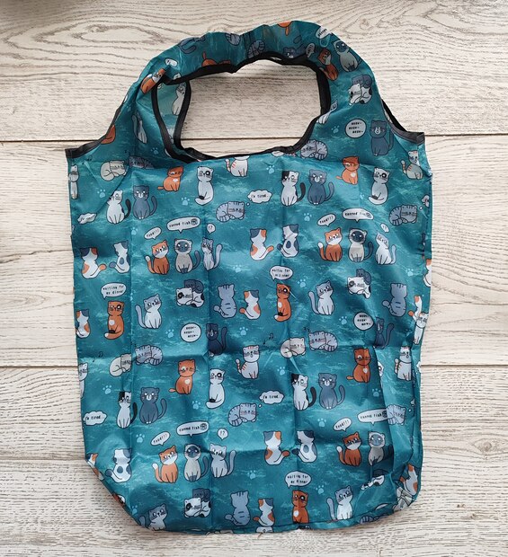Bolsa Plegable Mediana Gatos Pensativos