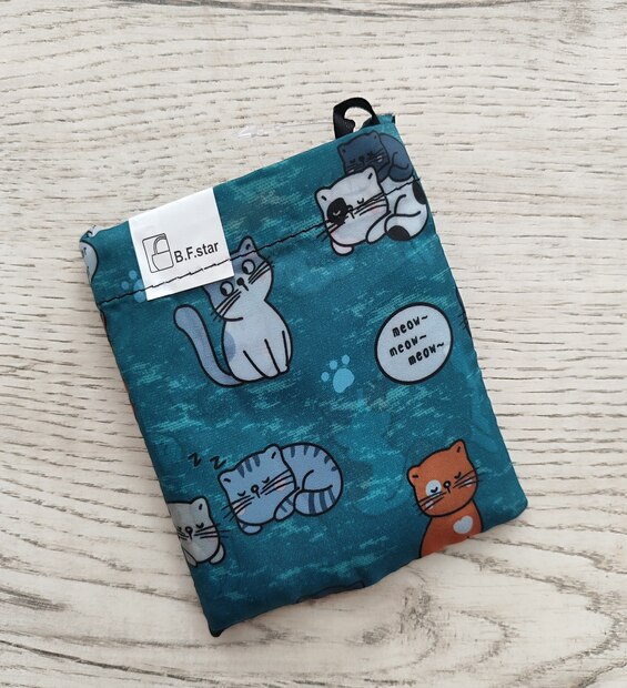Bolsa Plegable Mediana Gatos Pensativos