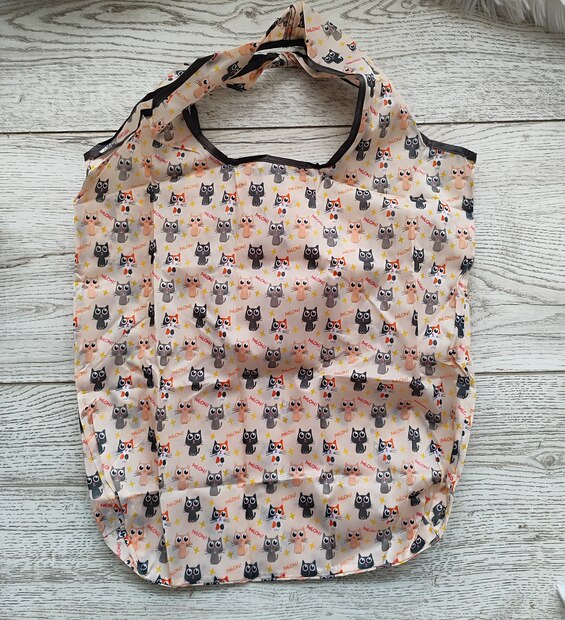 Bolsa Plegable Mediana Gatos Ojos Grandes
