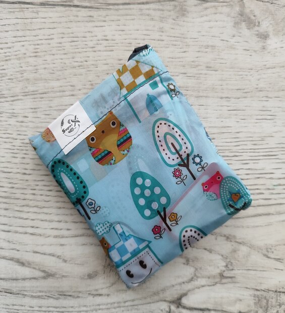 Bolsa Plegable Mediana Búhos y Bosque