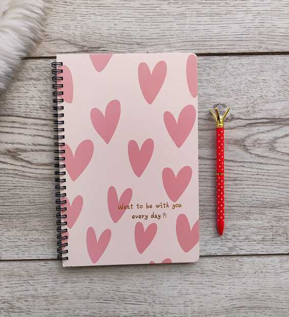 Cuaderno Argollado Corazones