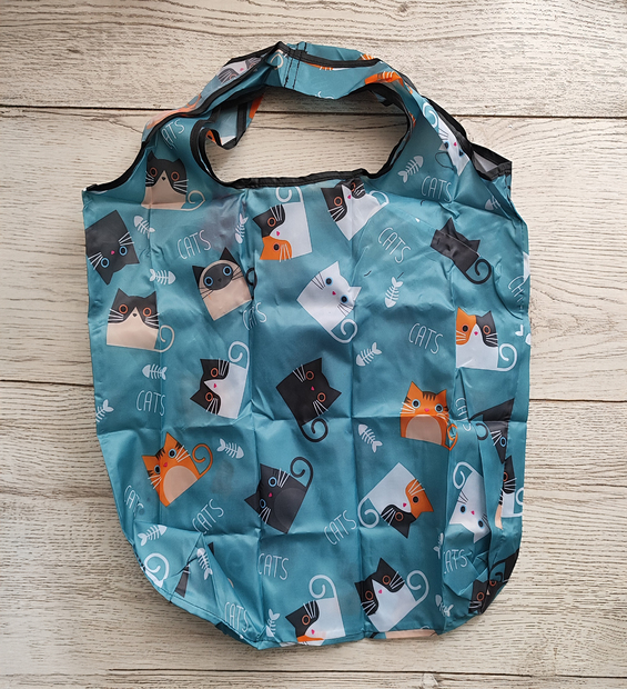 Bolsa Plegable Mediana Gatos y Peces
