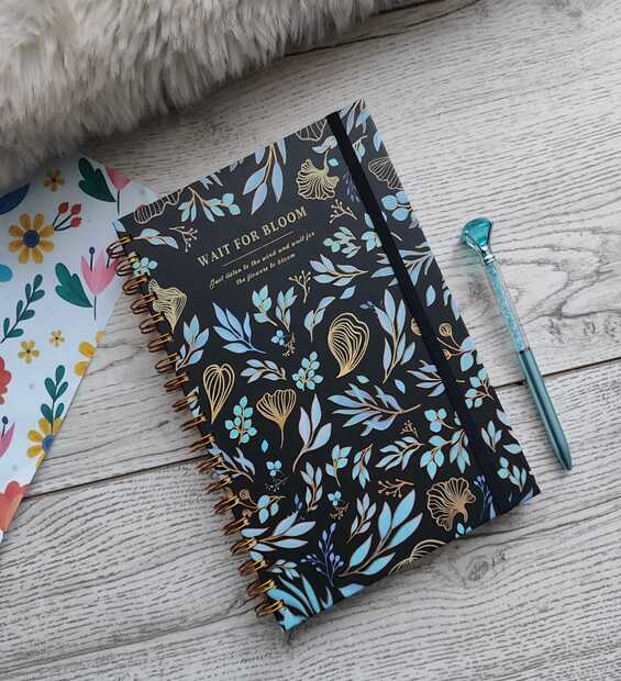 Cuaderno Argollado Grande Hojas Azules
