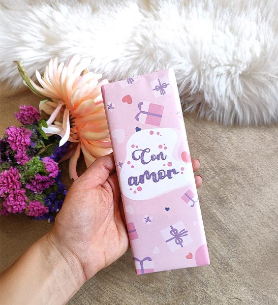 Barra Chocolate Mensaje * Con amor