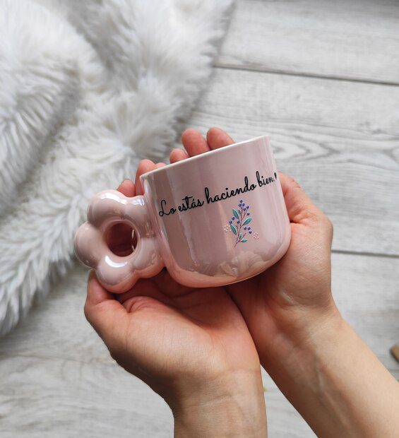 Taza Flor * Rosada