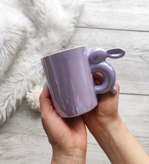 Taza Conejito * Morada