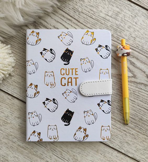 Libreta Cut Cat Blanca * Gatos