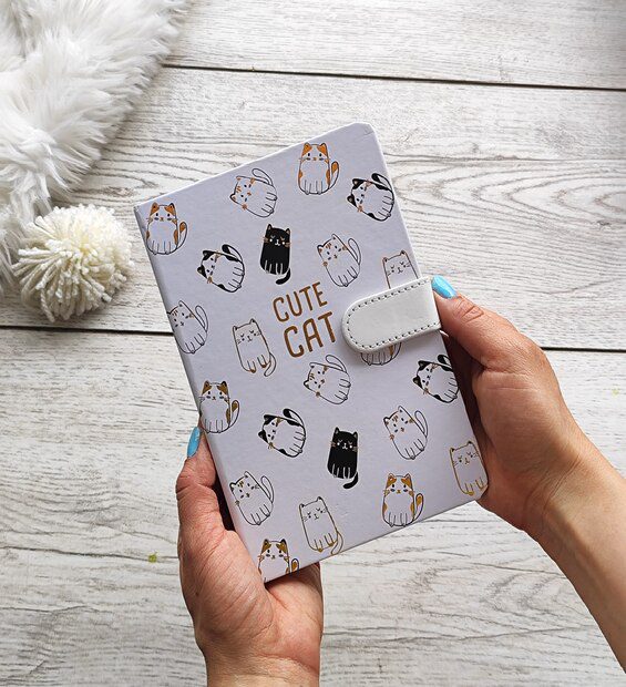 Libreta Cute Cat Blanca * Gatos