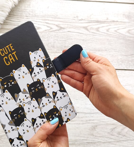 Libreta Cute Cat Negra * Gatos