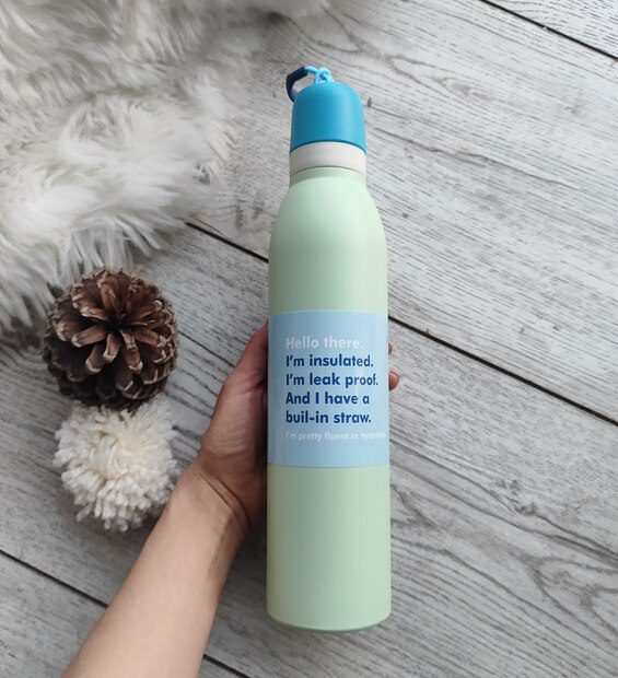 Termo con Pitillo * Negro