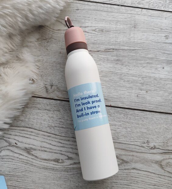 Termo con Pitillo * Negro